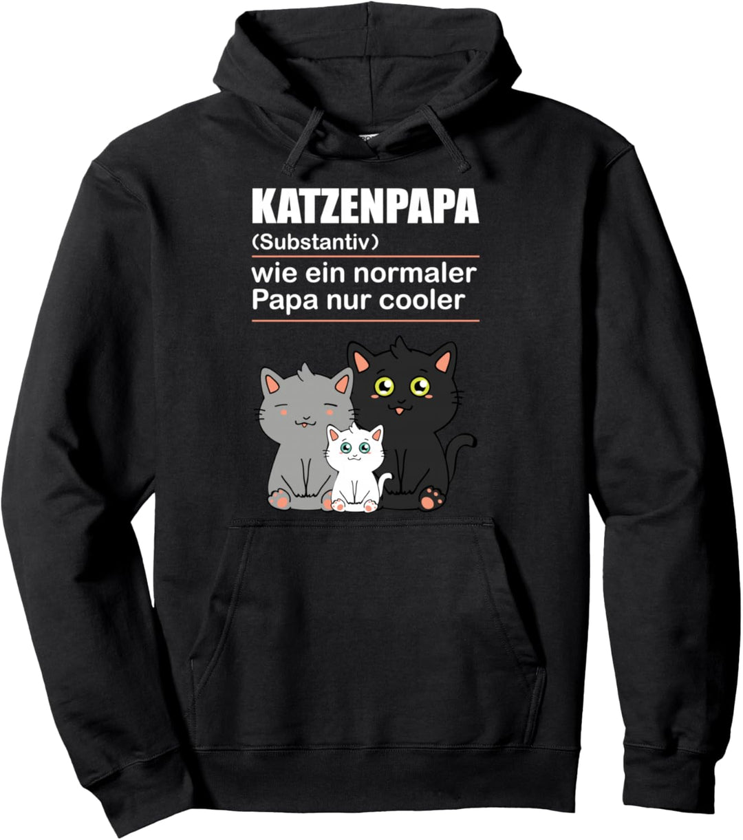 Cooler Katzenpapa Pullover Hoodie