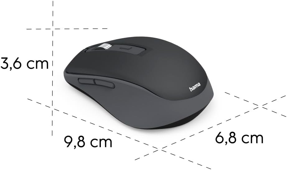 Hama Maus kabellos, Bluetooth/Funk (Multi Device, optische Bluetooth Maus ohne Klickgeräusch, Funkma