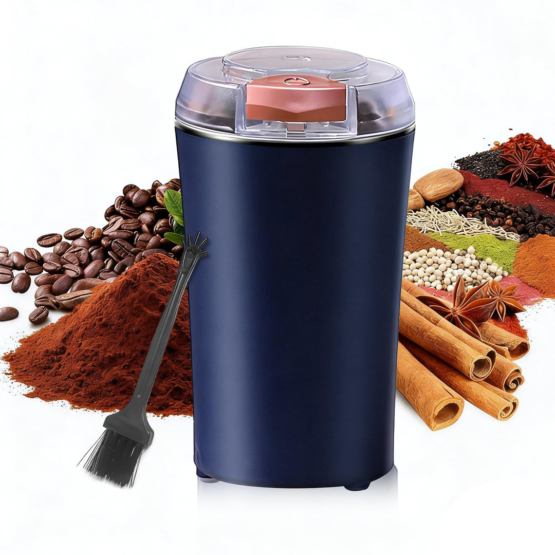 Kaffeemühle Elektrisch, Elektrisch Gewürzmühle und Kaffee Mühle mit Edelstahl Klinge und Sicherheits