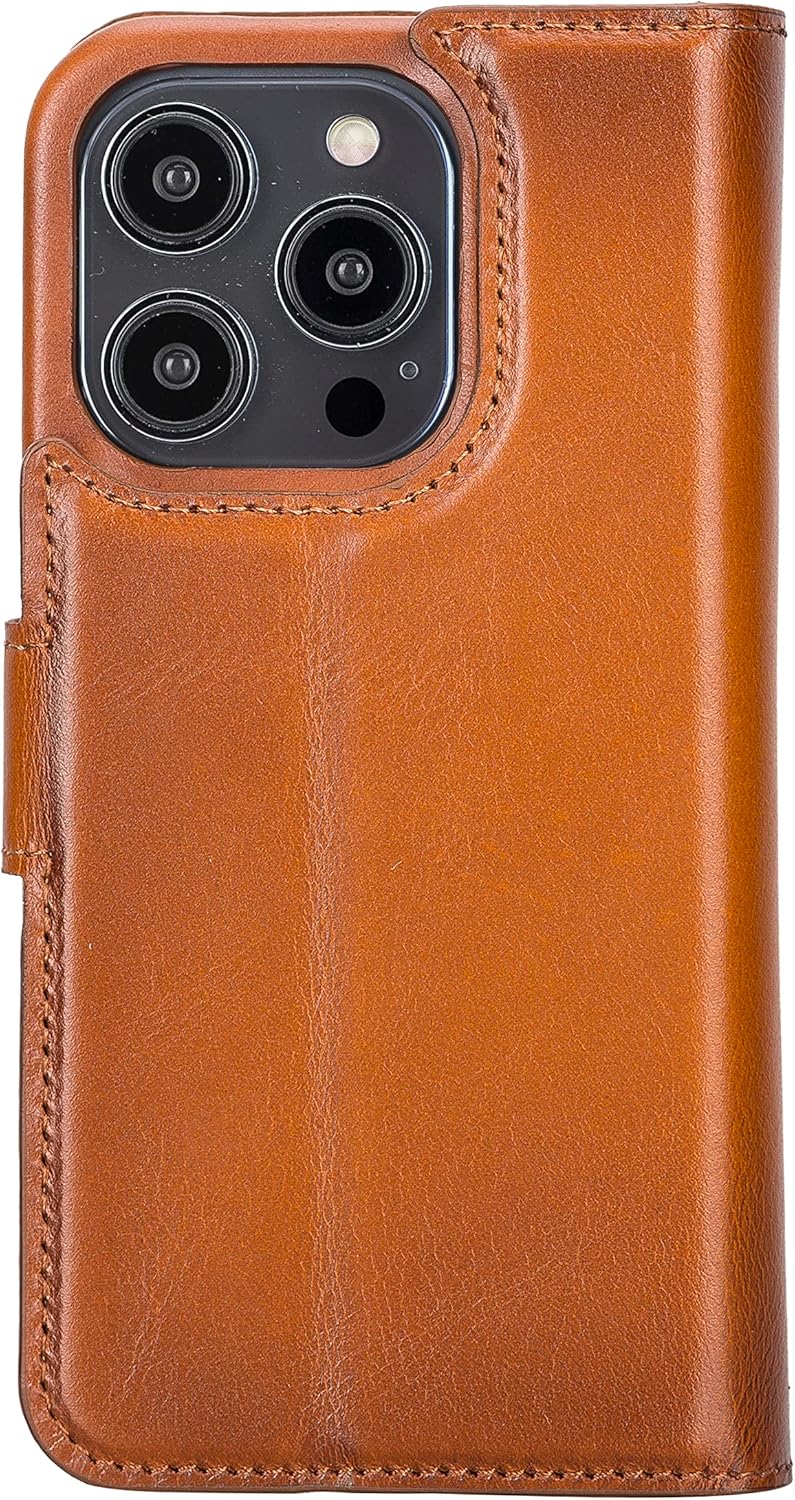 Solo Pelle Lederhülle kompatibel für iPhone 14 Pro Max in 6.7 Zoll abnehmbare Hülle (2in1) inkl. Kar