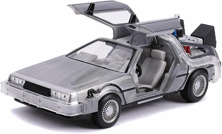 Jada Toys 253255021 Zurück in die Zukunft 2, Delorean DMC-12 Modellauto, 1:24, Time Machine, mit Lic