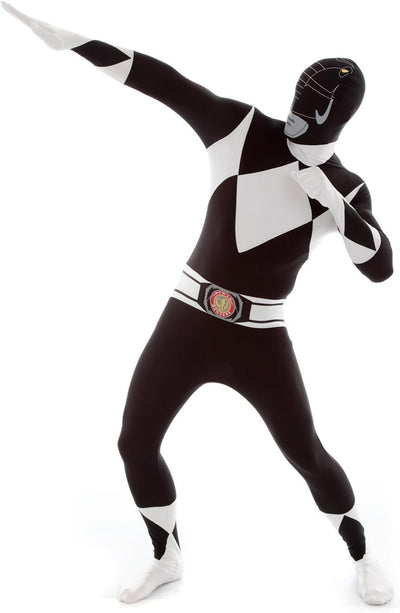 Morphsuits Schwarzes Power Ranger Kostüm Erwachsene, Power Ranger Kostüm Herren, Power Rangers Kostü