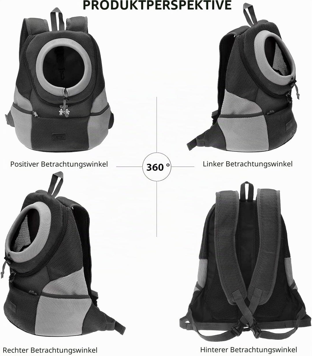 Pet Dog Carrier Backpack,Hunderucksack,Puppy Dog Travel Carrier Front Pack for Small Medium Dogs Cat