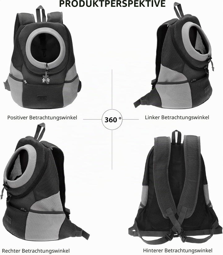Pet Dog Carrier Backpack,Hunderucksack,Puppy Dog Travel Carrier Front Pack for Small Medium Dogs Cat