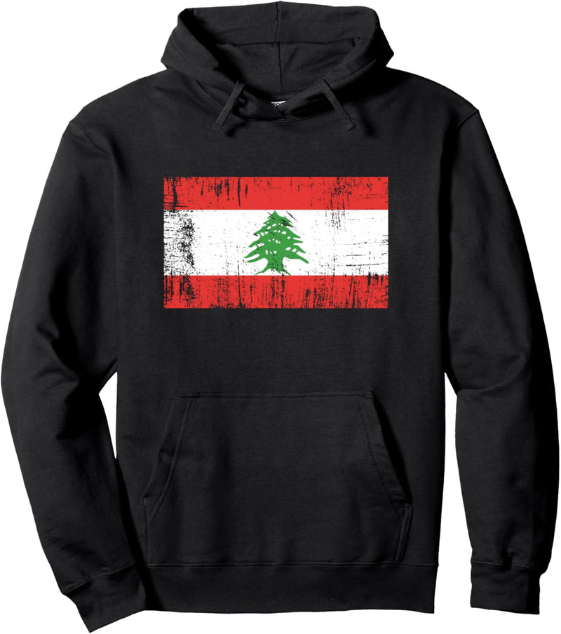 Libanesische Fahne Libanon Flagge Geschenk Fussball-Fan Pullover Hoodie