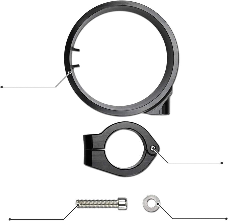 HDBUBALUS Tacho-Ring Seitenhalterung Relocator Halterung Klemme passend für Harley Sportster XL 48 a