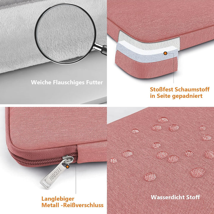TECOOL 13,3 Zoll Laptop Tasche Hülle für MacBook Air 13 13,6 M4 M3 M2 M1(2025 2024-2010), MacBook Pr
