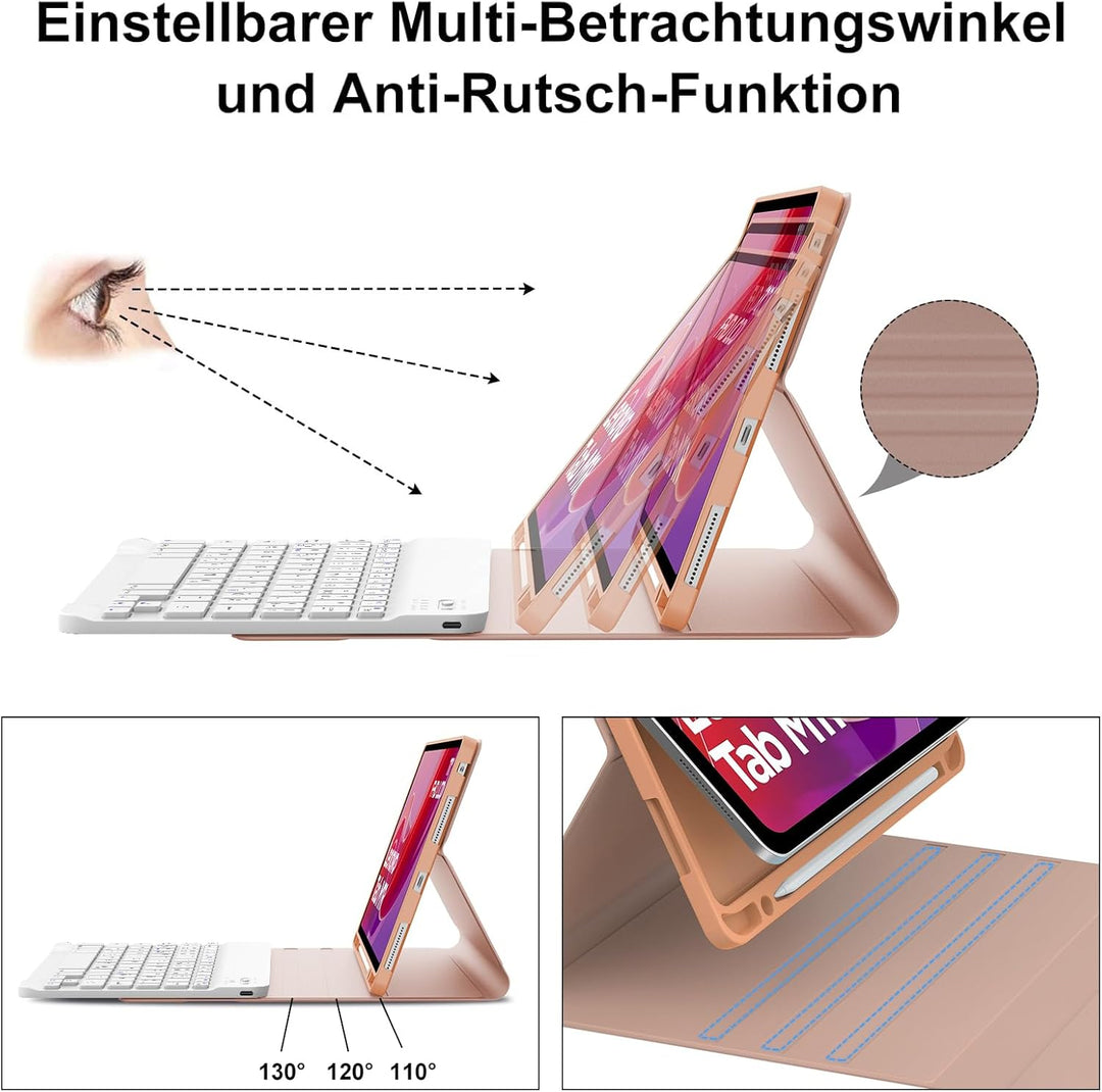 WINCHKING Tastatur Hülle für Lenovo Tab M11 11 Zoll 2024, Tastatur für Lenovo Tab M11 Tablet, Magnet