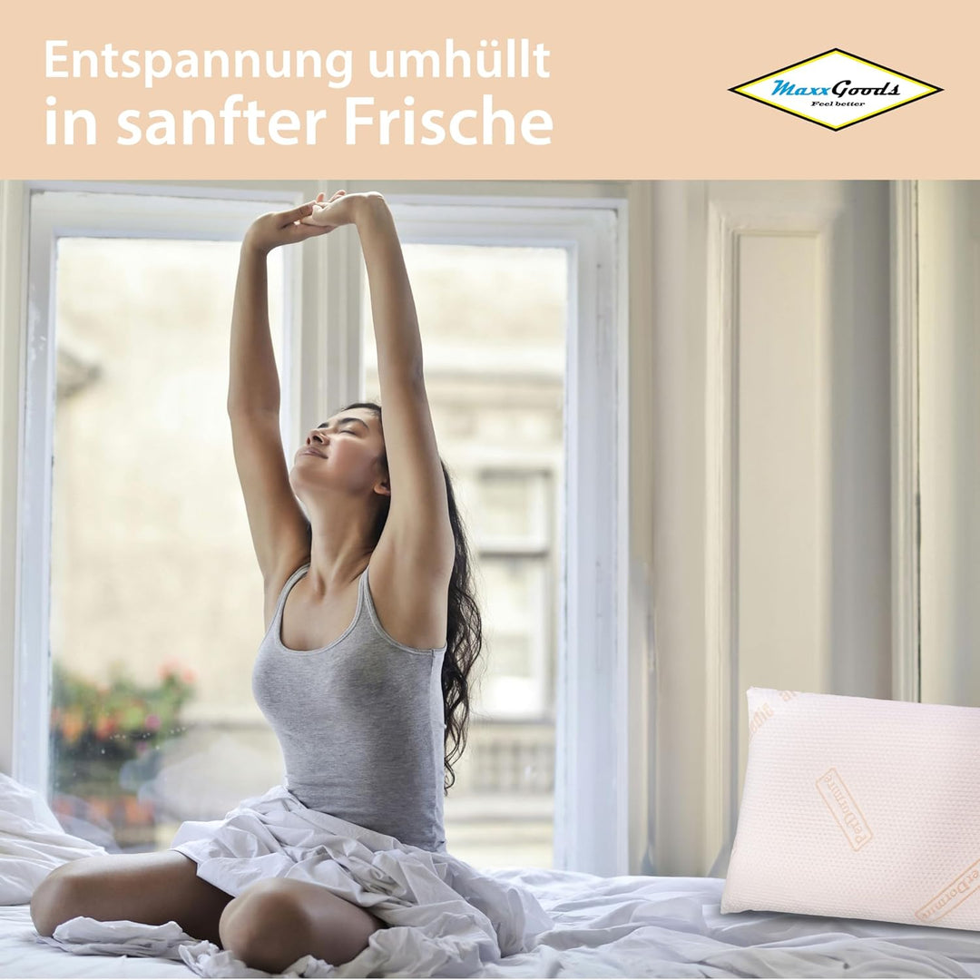 MaxxGoods Feelgood ortopädisches HWS Nackenstützkissen (70 x 42 x 9 cm) 70 x 42 x 9 cm Einzeln, 70 x