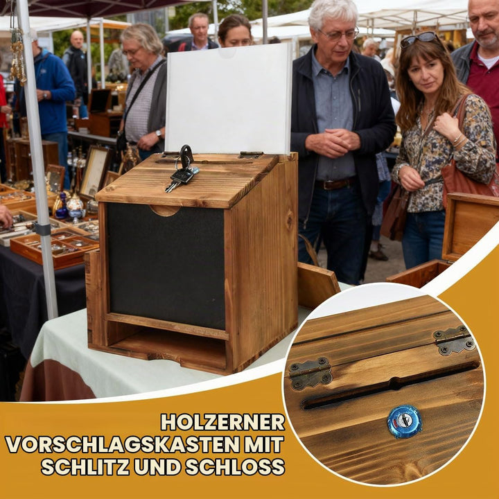 Vorschlagsbox Holz Vorschlag Box Spendenbox Wahlurne Suggestion Box Mit Schloss and Lock Wooden Tip