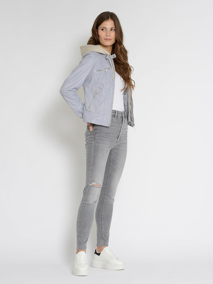 Maze Damen Lederjacke Mico Baby Blue XXL