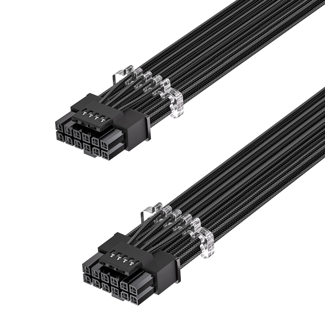 Fasgear PCI-e Gen 5.0 12VHPWRStromkabel–70cm 16Pin (12+4 Pin) 12VHPWR Stecker auf Stecker ummantelte