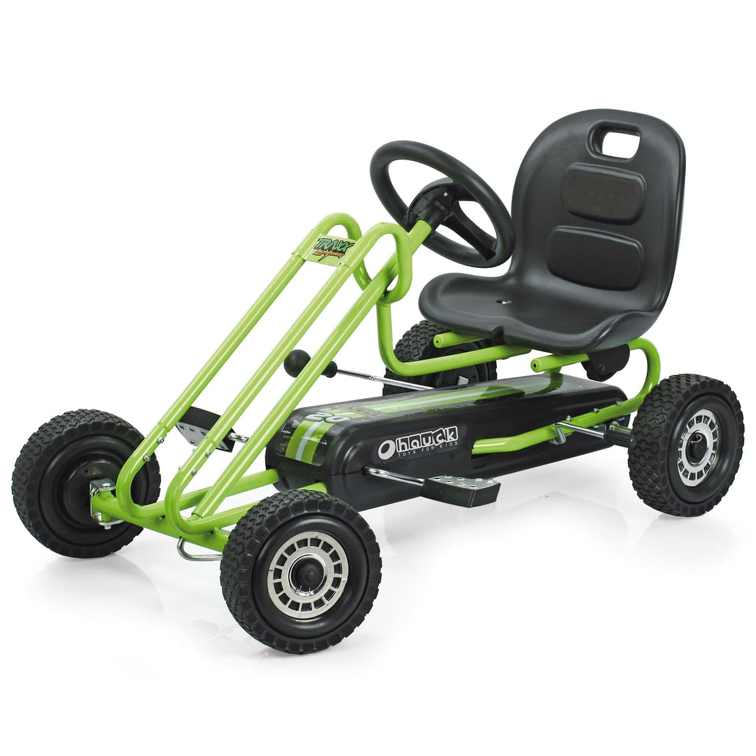 hauck Go-Kart Lightning für Kinder ab 4 Jahren bis 50 kg Köpergrösse 90-110 cm, Tretauto mit Handbre