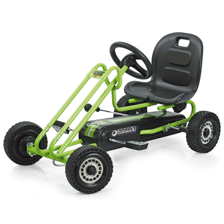 hauck Go-Kart Lightning für Kinder ab 4 Jahren bis 50 kg Köpergrösse 90-110 cm, Tretauto mit Handbre