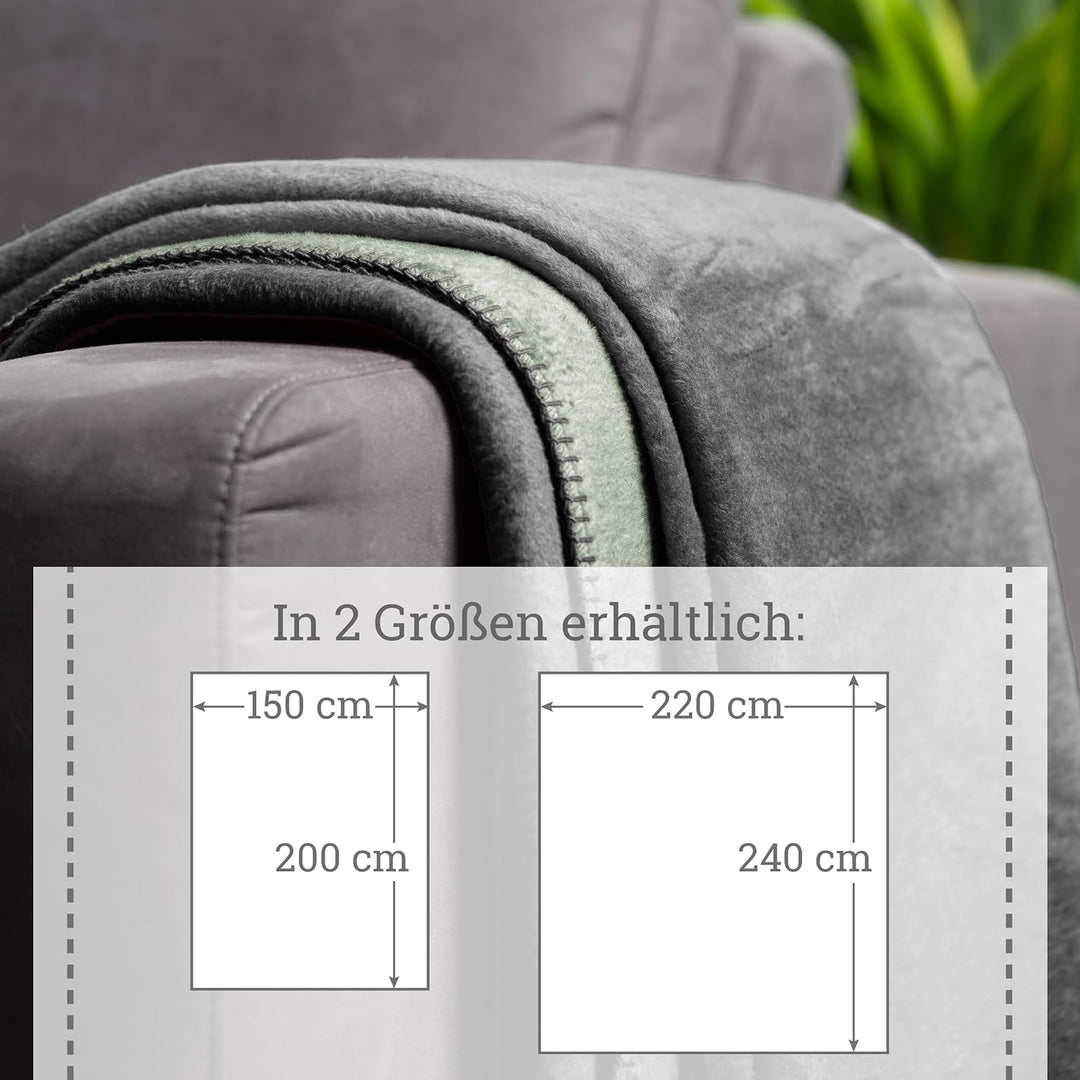 Moon Doubleface Kuscheldecke, Wohndecke aus Baumwollmischung - ca. 150x200 cm mit geketteltem Rand (