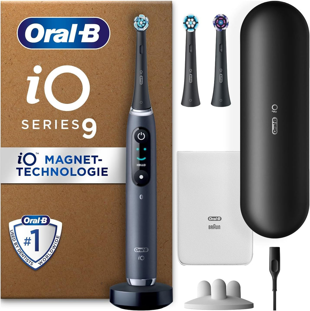 Oral-B iO Series 9 Plus Edition Elektrische Zahnbürste/Electric Toothbrush, PLUS 3 Aufsteckbürsten,