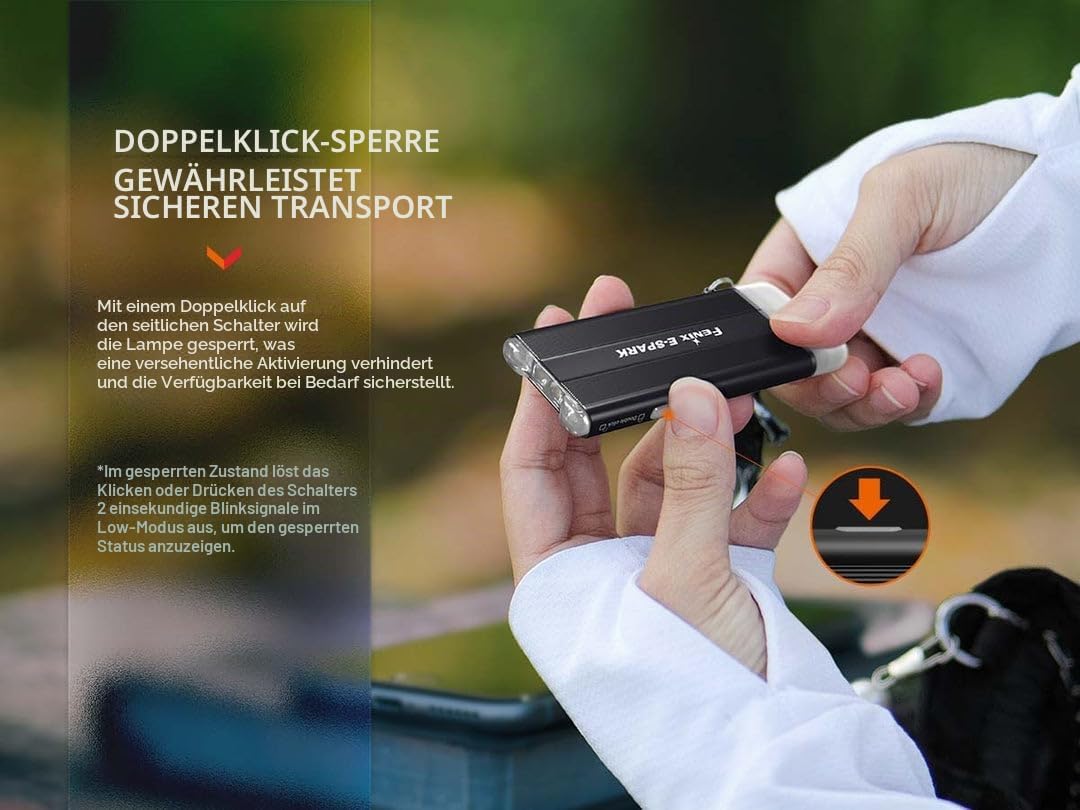 fenix E-Spark Taschenlampe + Powerbank