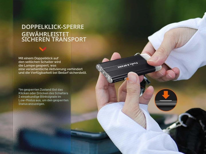 fenix E-Spark Taschenlampe + Powerbank