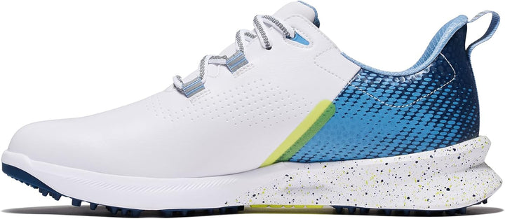 FootJoy Herren Fj Fuel Previous Season StyleGolfschuh 40 EU Weit Weiss Blau Grün, 40 EU Weit Weiss B