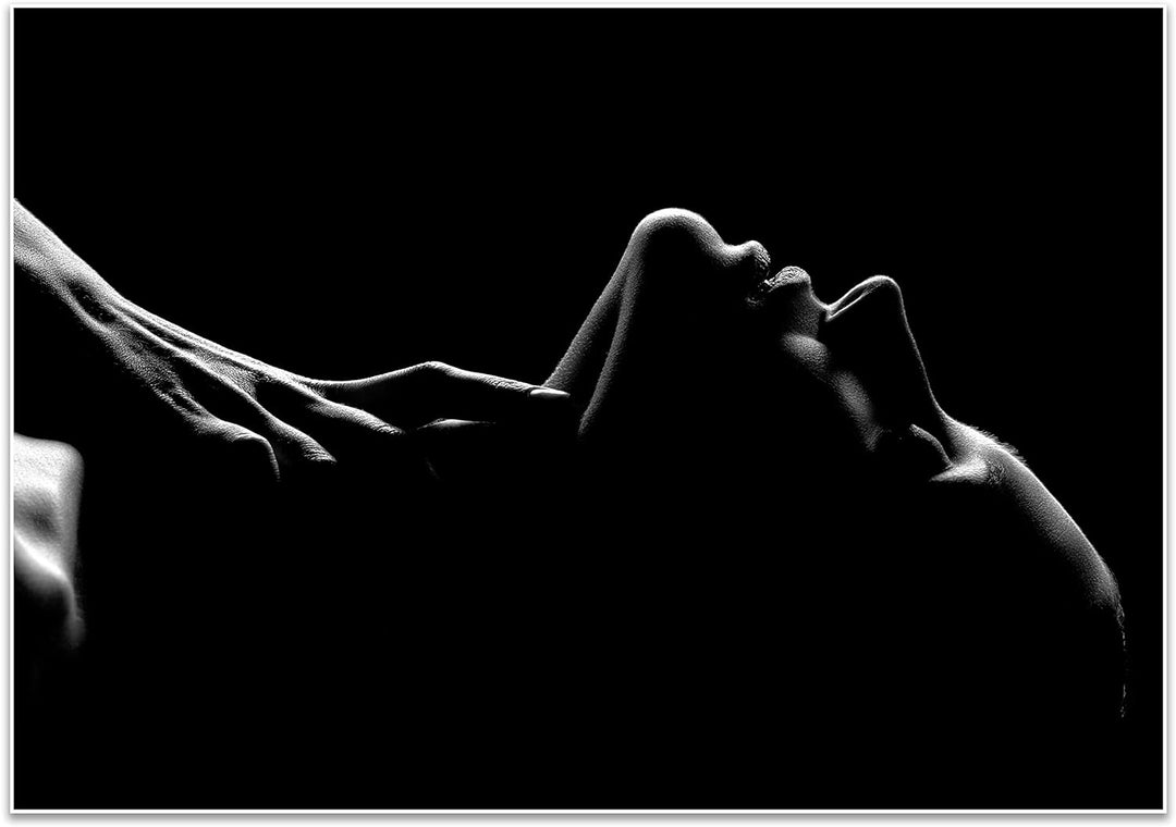 wandmotiv24 Poster als Wanddeko, Grösse 100x70cm, sinnliches Foto, Gesicht, Körper, Frau, Model, Sex
