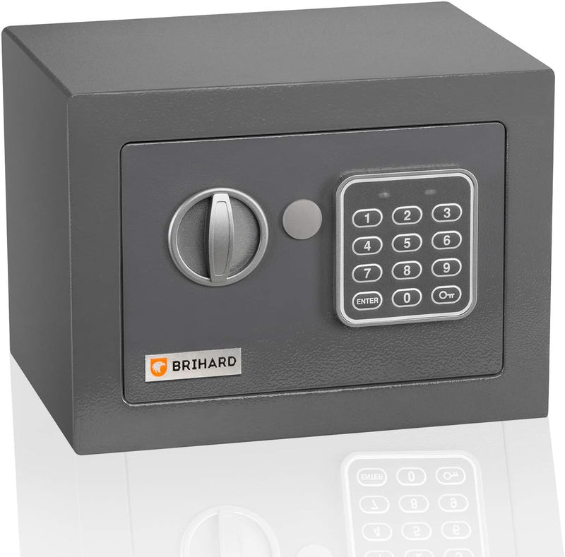 Brihard Junior Elektronischer Safe 17x23x17cm - Kleiner Safe Elektronischer mit Code - Digitales LED