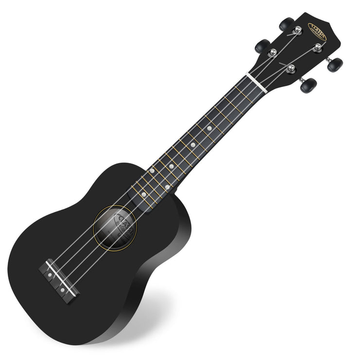 Classic Cantabile US-100 BK Sopranukulele (Ukulele, Uke, 15 Bünde, leichtgängige Gitarrenmechanik) s