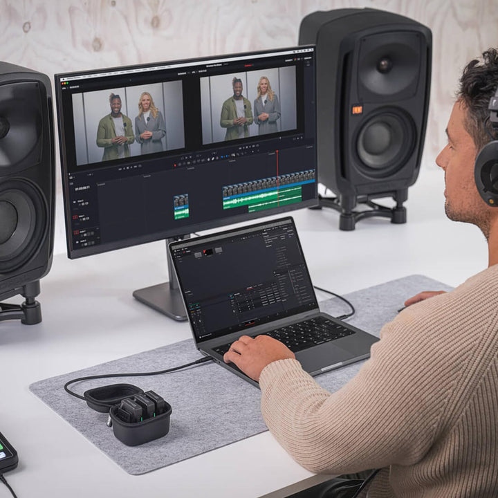 RØDE Wireless PRO Kompakt-Funkstrecken-Set mit Timecode, 32-Bit Float On-Board-Aufnahme, 2 Lavalier-