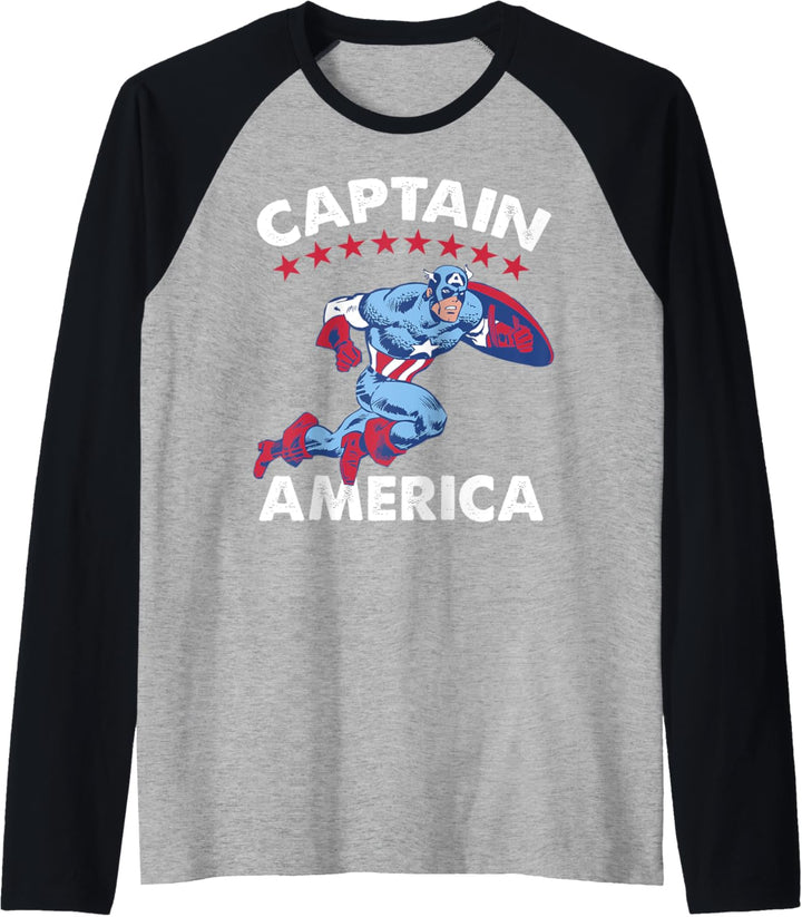 Marvel Captain America Action Pose Raglan