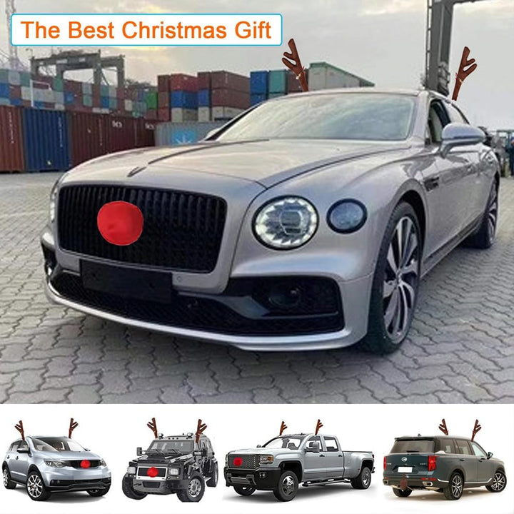 Weihnachtsauto Dekoration Plüsch Rudolf Rentier Geweih Rote Nase für Weihnachtsauto Dekoration, Lust