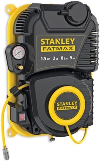 Stanley Luftkompressor FMXCMD152WE - Kompressor 8 Bar - 160L/Min Saugleistung - Ölfrei - Luftschlauc
