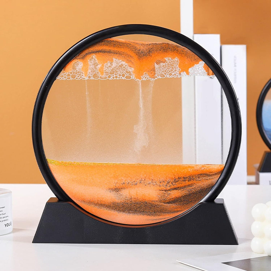 Natudeco Sandmalerei Animation Sandkunst Bild Tiefsee Sand Szene Treibsand Rahmen Sport Rund Glas 3D