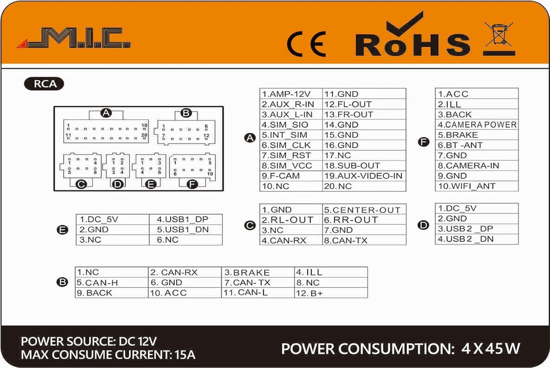 M.I.C. AO8Lite Android 12 Autoradio mit navi Ersatz für Opel Antara Astra h Combo Corsa d Meriva Sig