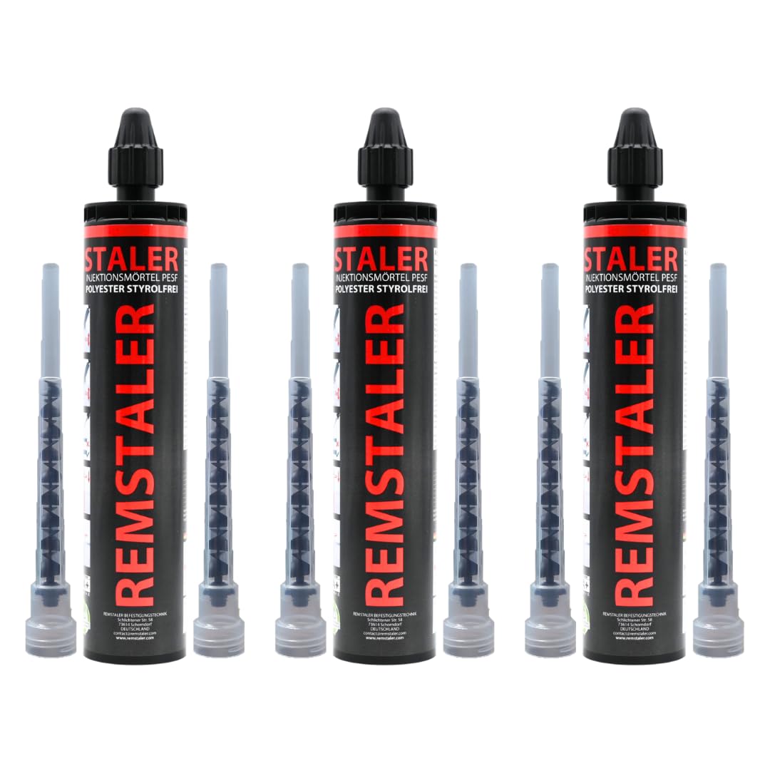3x Remstaler VERBUNDMÖRTEL 300ml | -HÖCHSTE QUALITÄT- made in GERMANY | Injektionsmörtel | Montagemö