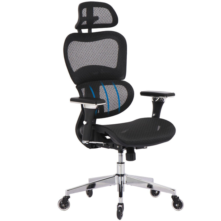 KLIM K800 Ergonomischer Bürostuhl - NEU 2023 - Ergonomischer Sitz mit dynamischer Lendenwirbelstütze