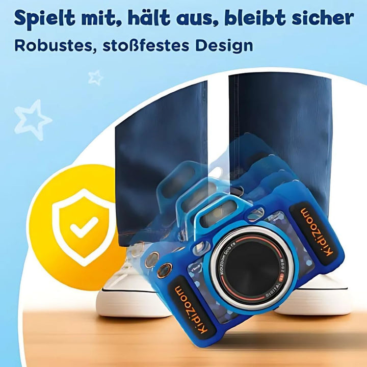 VTech KidiZoom Duo FX in Blau – Robuste Digitalkamera mit kreativen Apps und Spielfunktionen – Für K