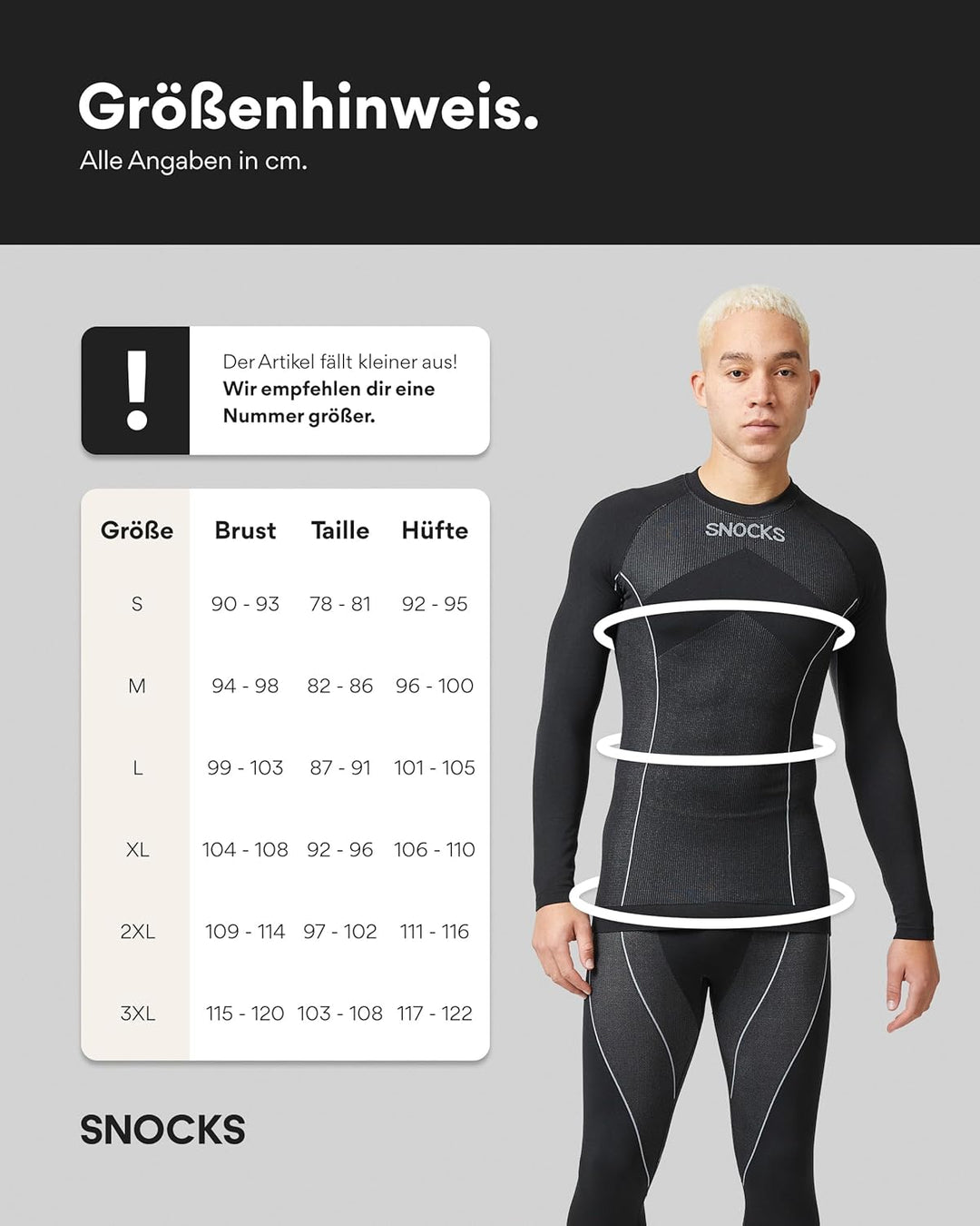 Snocks Thermounterwäsche Herren - Atmungsaktives und warmes Material, Perfekte Passform, Ideal für V