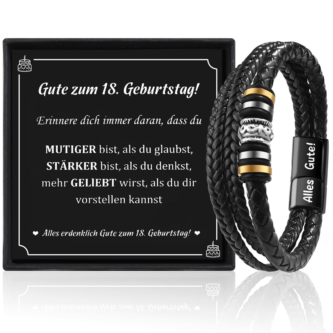 CheersLife An Meinen Sohn Armband Sohn Geschenk von Mama Papa Geburtstagsgeschenk 18. Geburtstag Jun