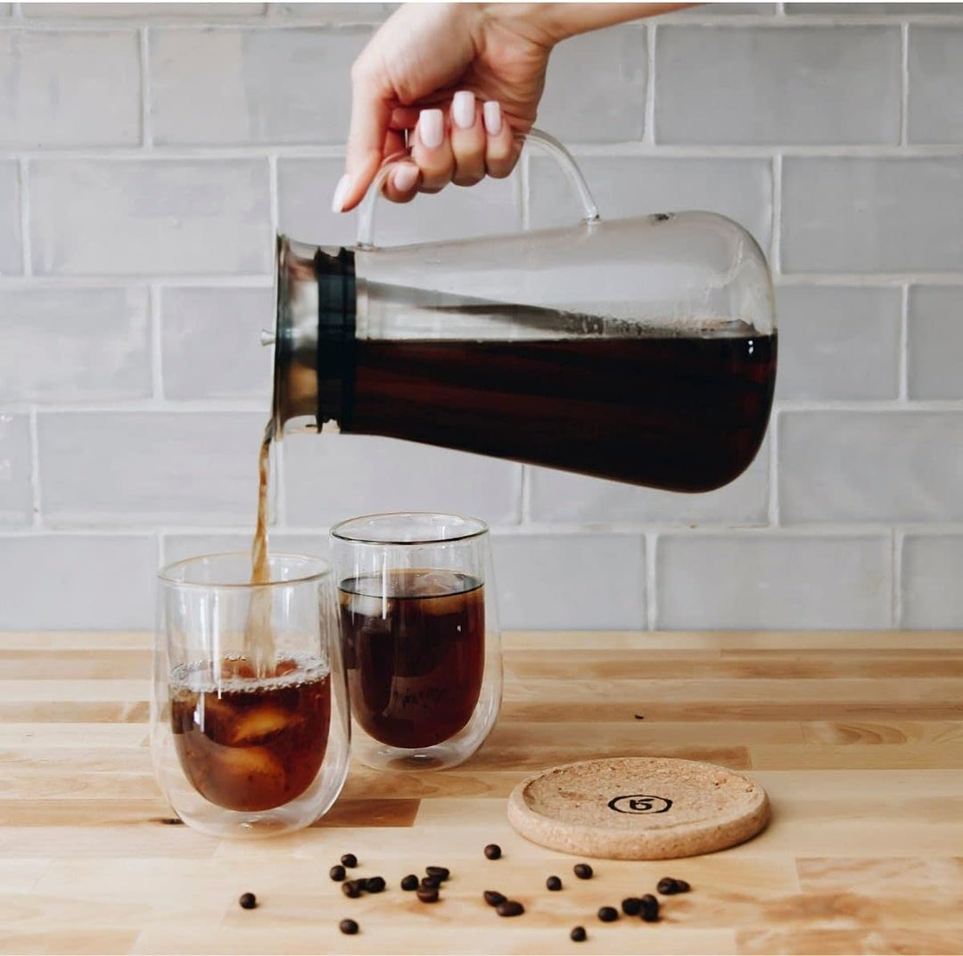 buntfink MultiPitcher 3-in-1 Kaffeebereiter für Cold Brew Coffee | Glaskaraffe 1,5 L | Wasserkaraffe