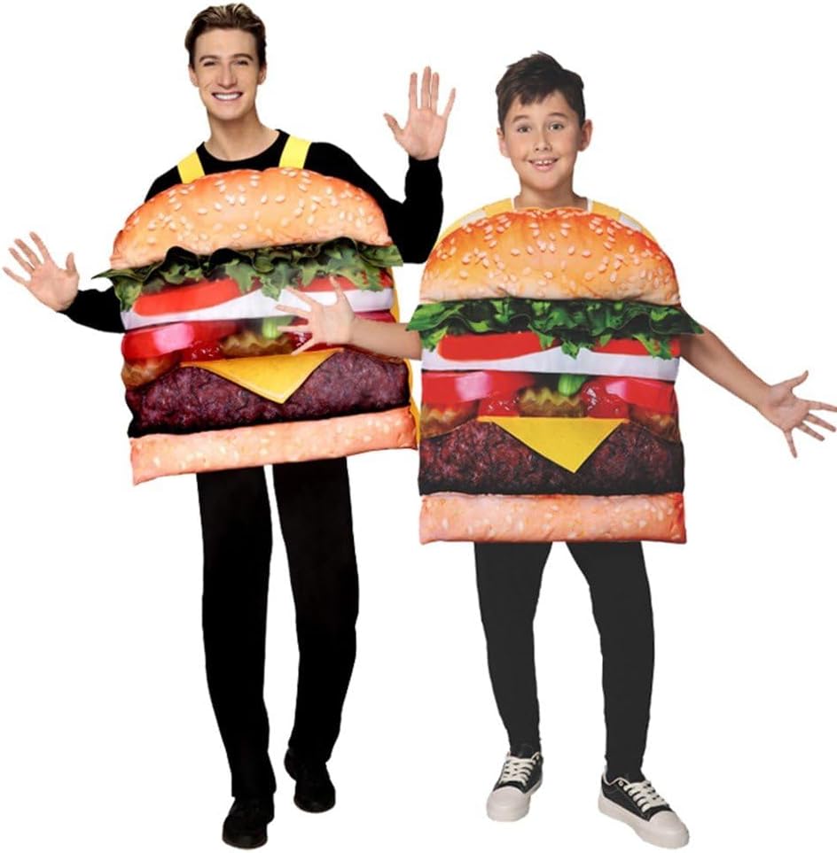 Cheeseburger-kostüm Für Erwachsene, Halloween, Cosplay-kostüm, Unisex, Cosplay-Anzug, Lustiges Burge