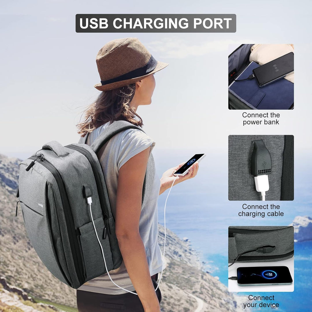 HOMIEE Handgepäck Rucksack Herren, Laptop Rucksack 15,6 Zoll Reiserucksack Travel Backpack Business