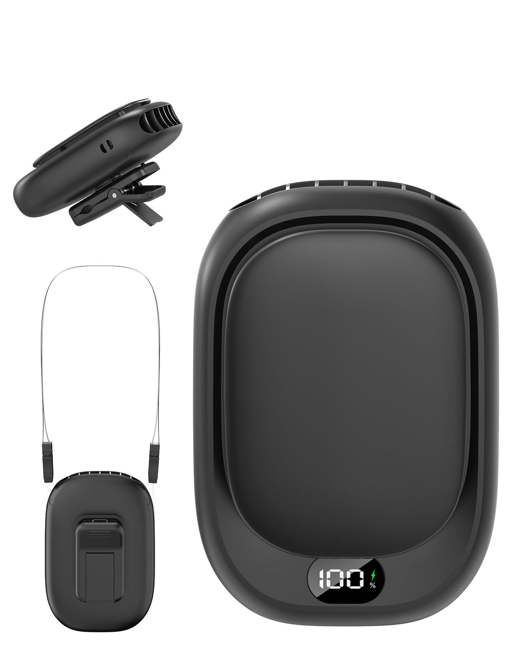 ViSSKO Taillen Clip Ventilator, 2000mAh Tragbarer Klein Ventilator Waist Fan mit Clip, 4 Geschwindig