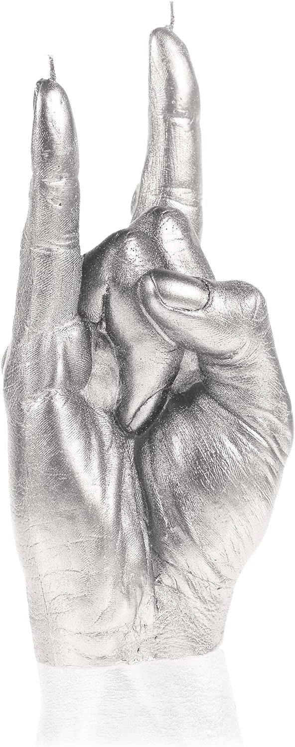 Candellana Hand RCK Kerze - Hand Figur - Coole Deko - Gothic Deko - Grunge Deko Kerze - Heavy Metal