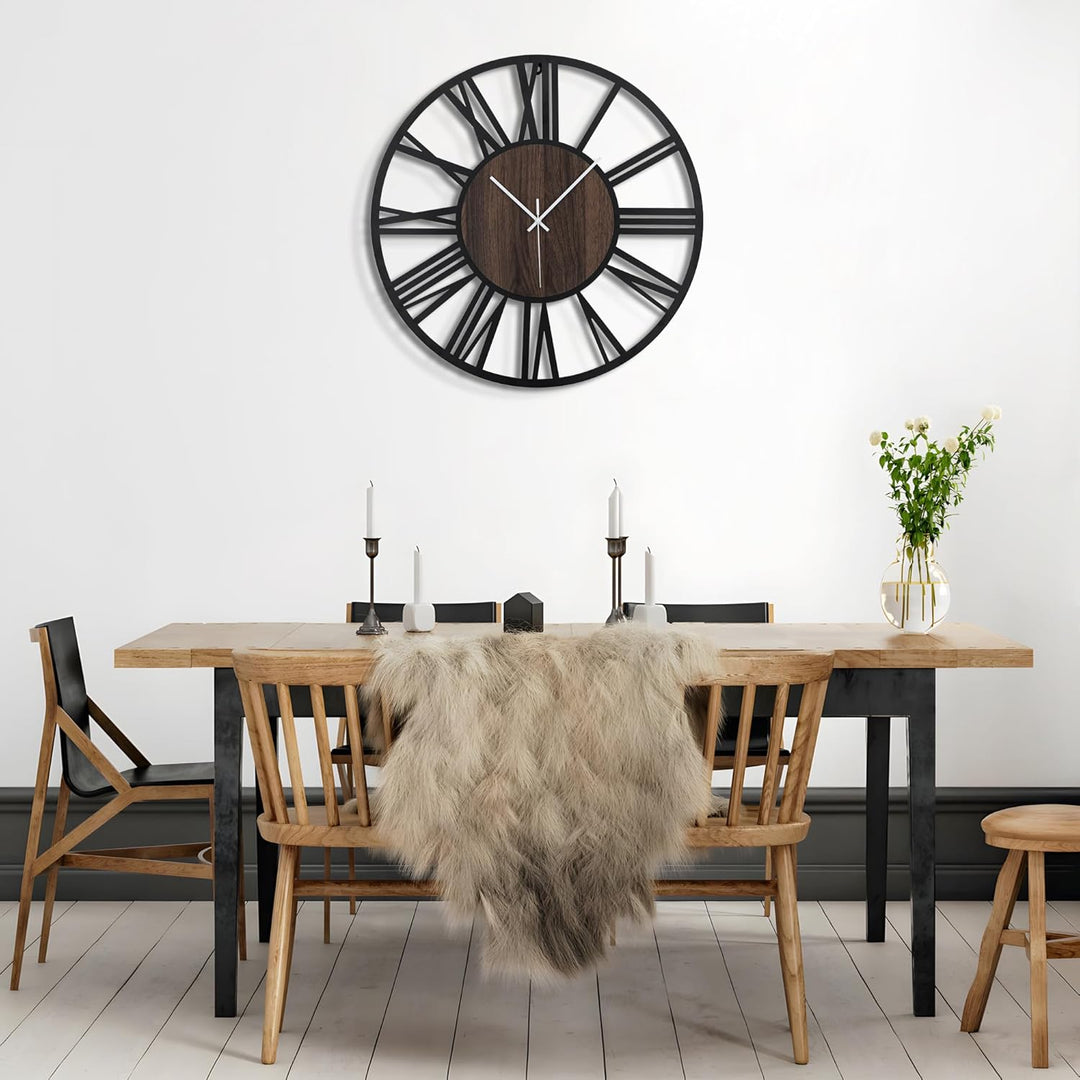 Grosse Wanduhr Tickgeräusche, 40CM/16 Zoll Lautlos, Geräuschlose, Batteriebetrieben, Modern, Übergro