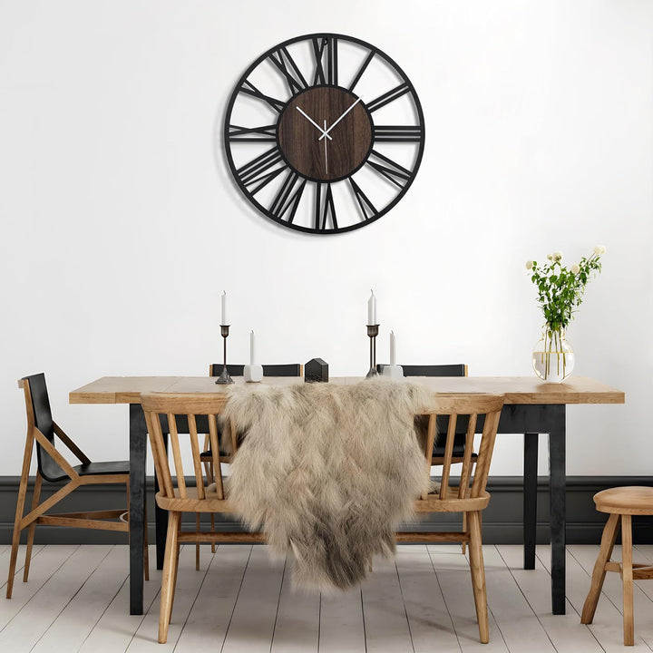 Grosse Wanduhr Tickgeräusche, 40CM/16 Zoll Lautlos, Geräuschlose, Batteriebetrieben, Modern, Übergro