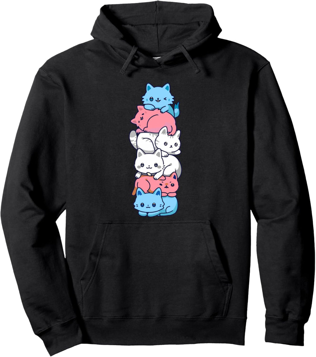 Transgender Stolz Katze LGBT Trans Flagge Nette Katzen Pullover Hoodie