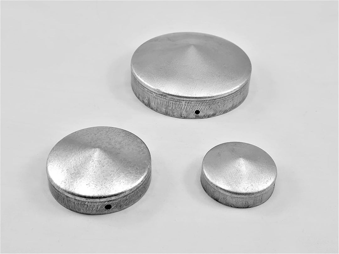 10 Stück Abdeckkappe rund Metall galv. verzinkt Ø90mm, Ø90mm