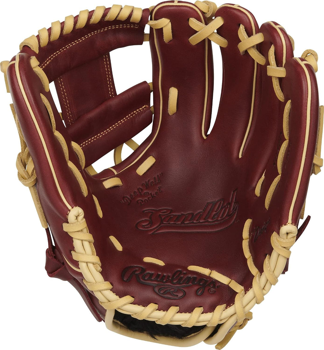 Rawlings Sandlot Baseball-Handschuh-Serie Rechte Hand Wurf Infield / Krug 29,2 cm – I Web – Burgunde