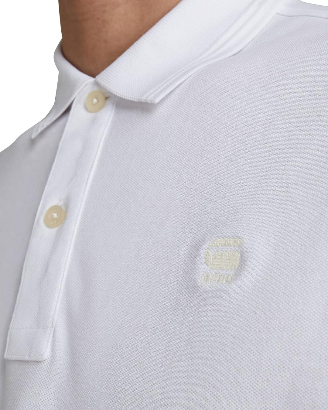 G-STAR RAW Herren Dunda Slim Polo Polos XXS Weiss (White D11595-5864-110), XXS Weiss (White D11595-5