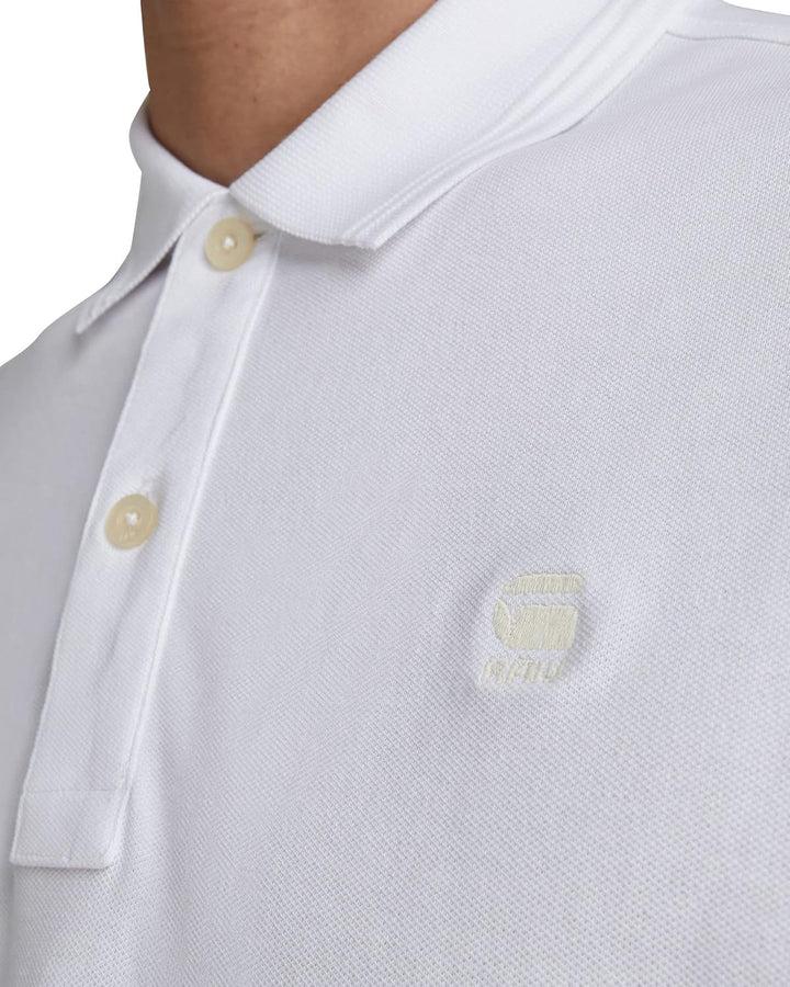 G-STAR RAW Herren Dunda Slim Polo Polos XXS Weiss (White D11595-5864-110), XXS Weiss (White D11595-5