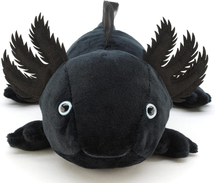 Uni-Toys Original Axolotl (schwarz) - 32 cm (Länge) - Plüsch-Wassertier - Plüschtier, Kuscheltier, S